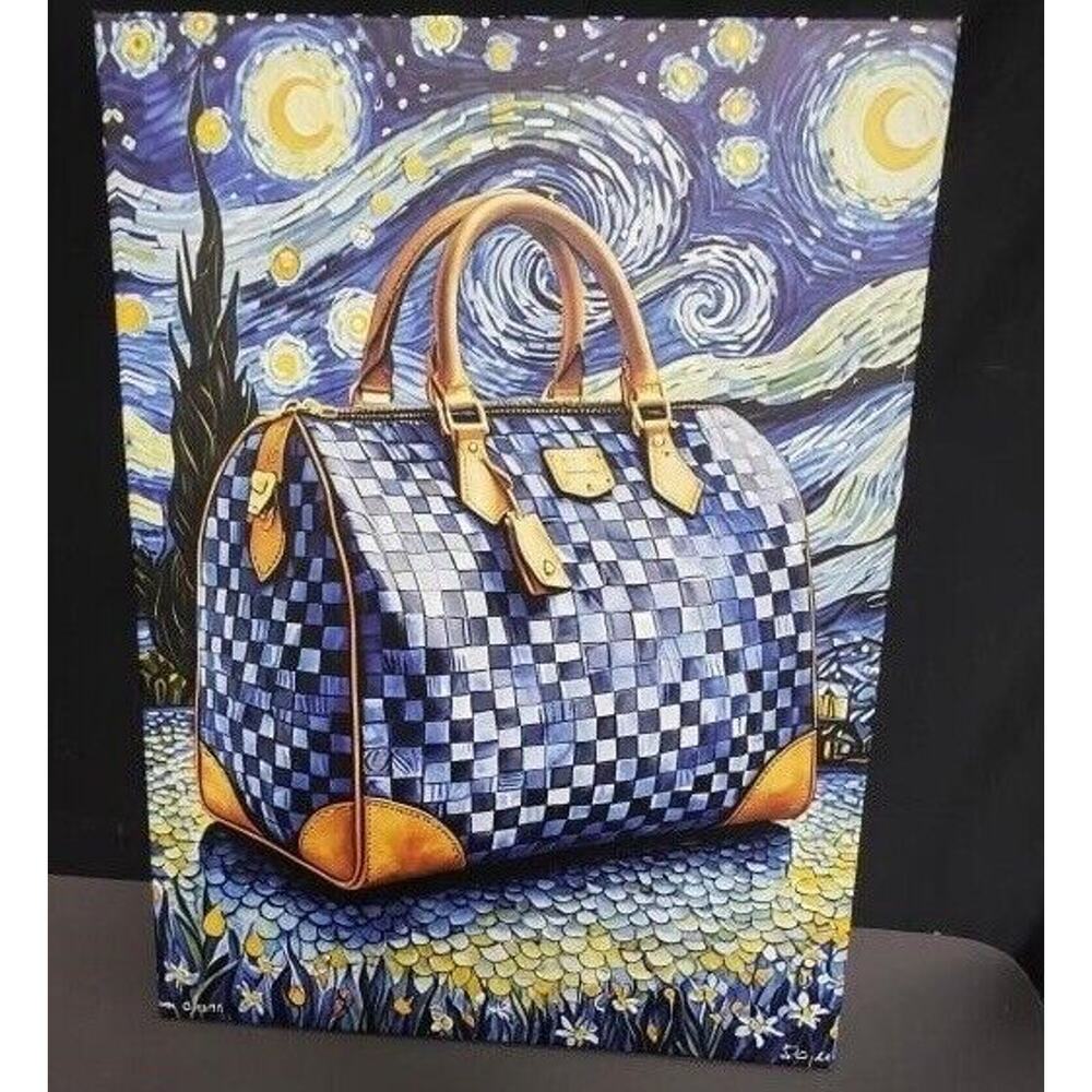 Vincent Van Gogh Tribute Limited Print With COA 24x18” Modern Purse Combo